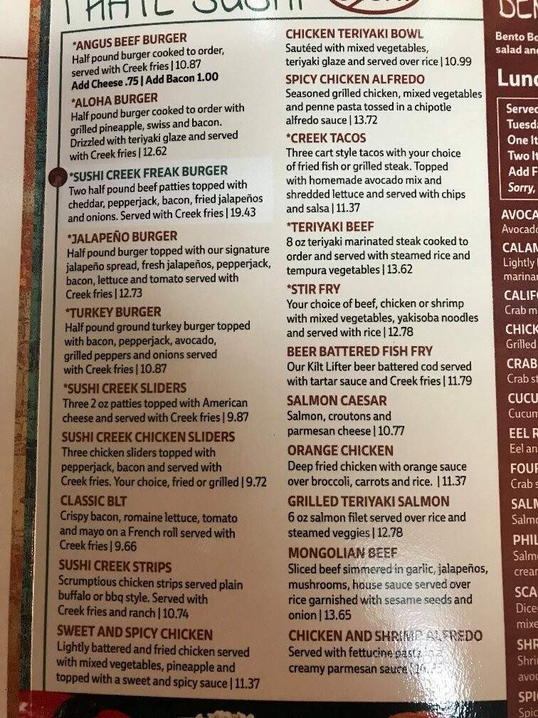 Sushi Creek - Queen Creek, AZ menu_pic