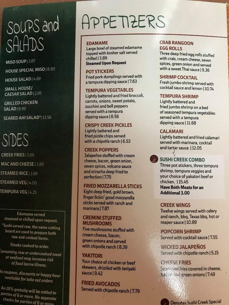 Sushi Creek - Queen Creek, AZ menu_pic