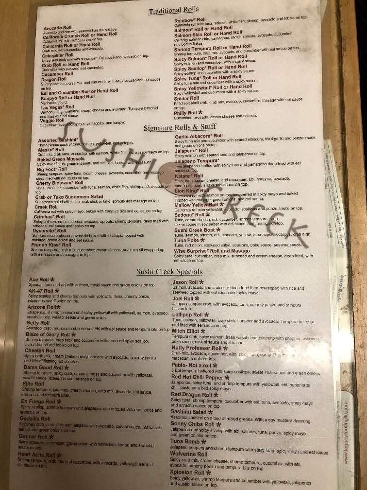 Sushi Creek - Queen Creek, AZ menu_pic