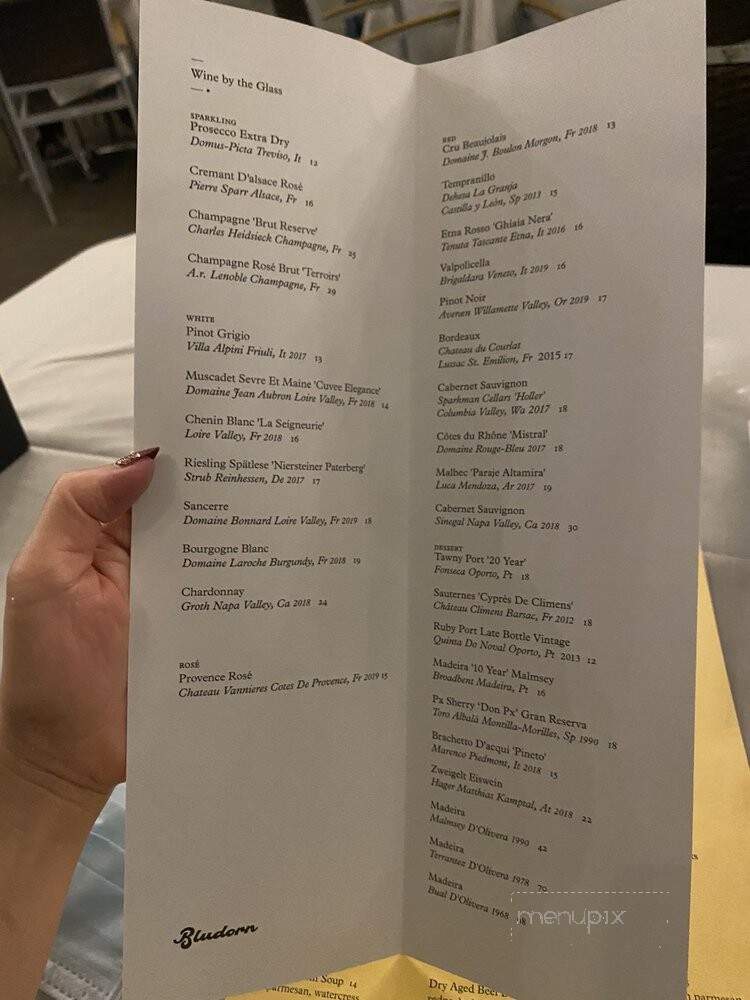 Bludorn - Houston, TX menu_pic