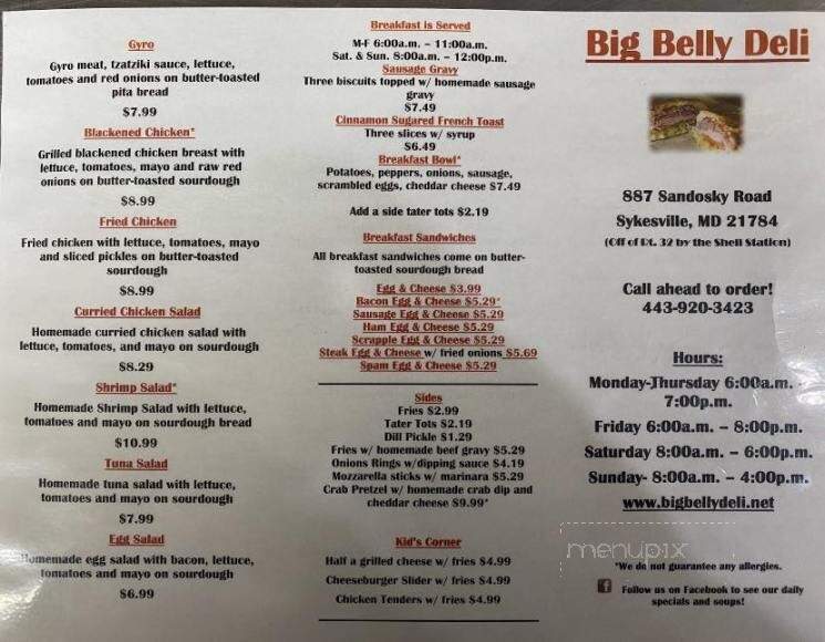 The Big Belly Deli - Sykesville, MD