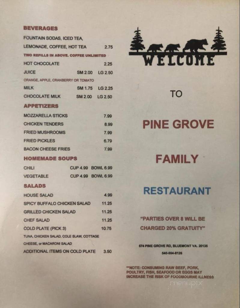 Pine Grove Restaurant - Bluemont, VA
