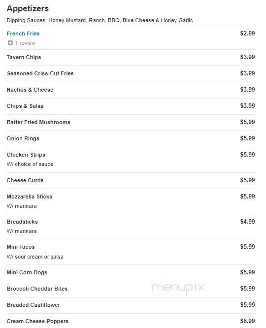 Woodeye's Bar and Grill - Winneconne, WI menu_pic