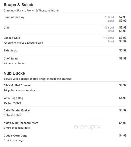 Woodeye's Bar and Grill - Winneconne, WI menu_pic