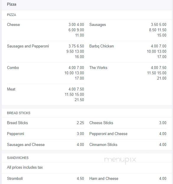 Der Pizza Haus - Montgomery, IN menu_pic