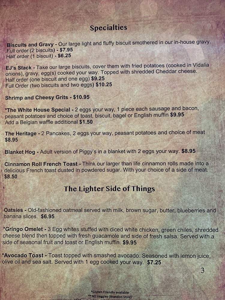EJ's - White House, TN menu_pic