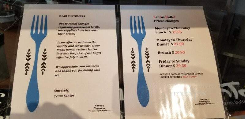 SanTo's Modern American Buffet Sushi - Coconut Creek, FL menu_pic