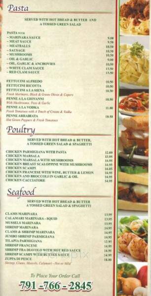 Siena's Pizza - Monticello, NY menu_pic