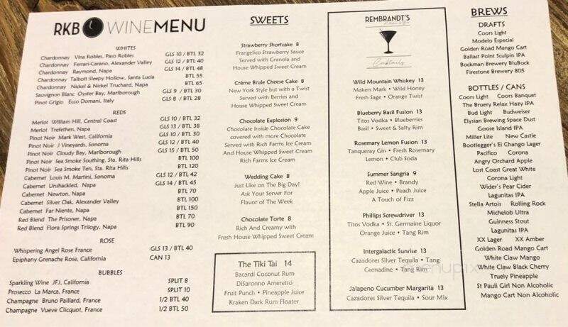 Rembrandt's Beautiful Food - Placentia, CA menu_pic