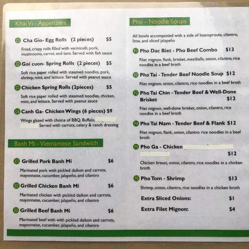 Pho Tastic Vietnamese Cuisine - Alpharetta, GA menu_pic