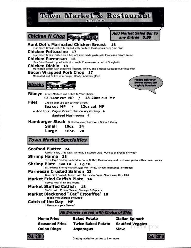 Town Market & Restaurant, Inc. - Inverness, MS menu_pic