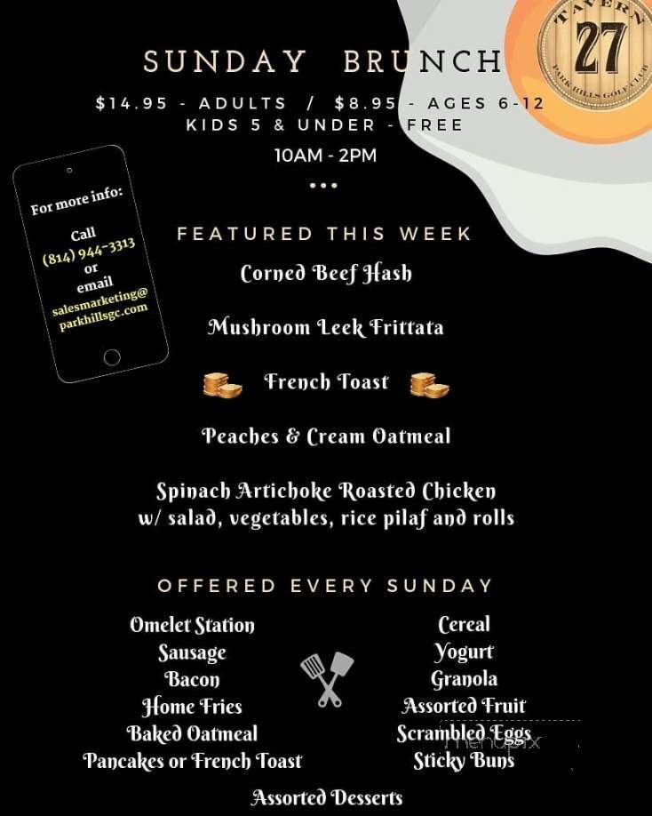 Park Hills Country Club - Altoona, PA menu_pic