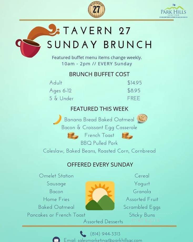 Park Hills Country Club - Altoona, PA menu_pic