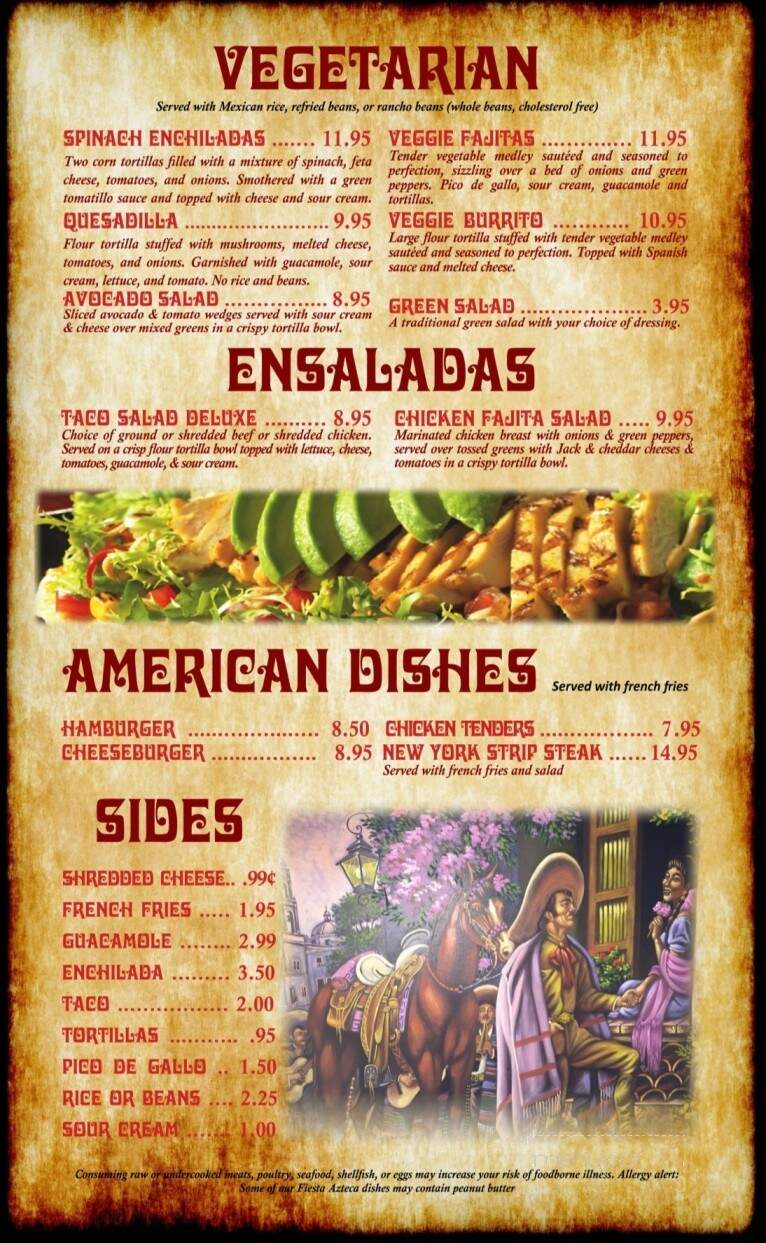 Fiesta Azteca Mexican Restaurant - Melbourne, FL menu_pic