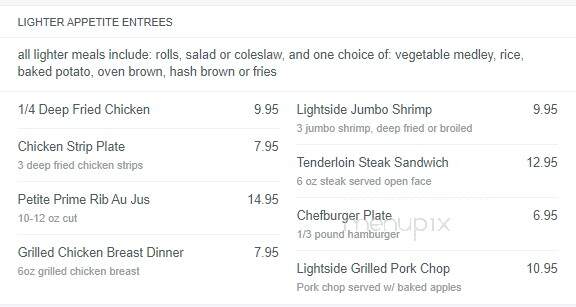 Dreamland Supper Club - South Range, WI menu_pic