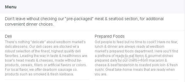 Westborn Market - Dearborn, MI menu_pic