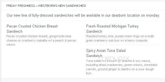 Westborn Market - Dearborn, MI menu_pic