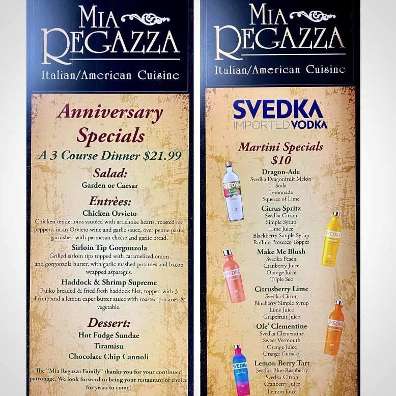 Mia Ragazza - Abington, MA menu_pic