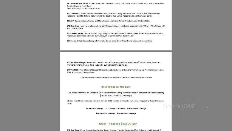 Waterside Bar & Grill - Catawba, NC menu_pic