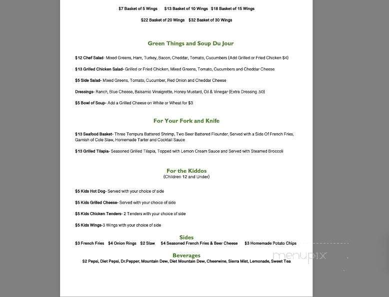 Waterside Bar & Grill - Catawba, NC menu_pic