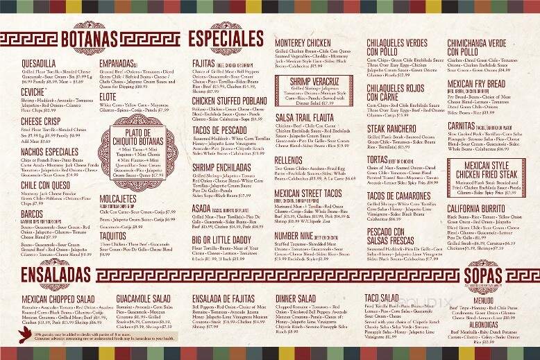 La Paloma Restaurant - Solomon, AZ menu_pic