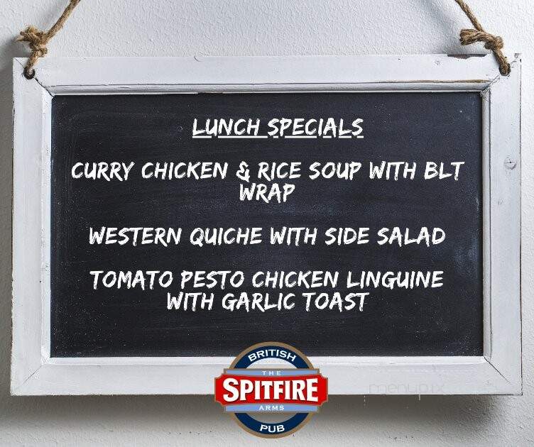 The Spitfire Arms Ale House - Windsor, NS menu_pic
