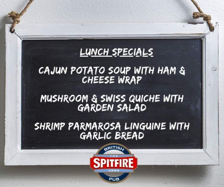 The Spitfire Arms Ale House - Windsor, NS menu_pic