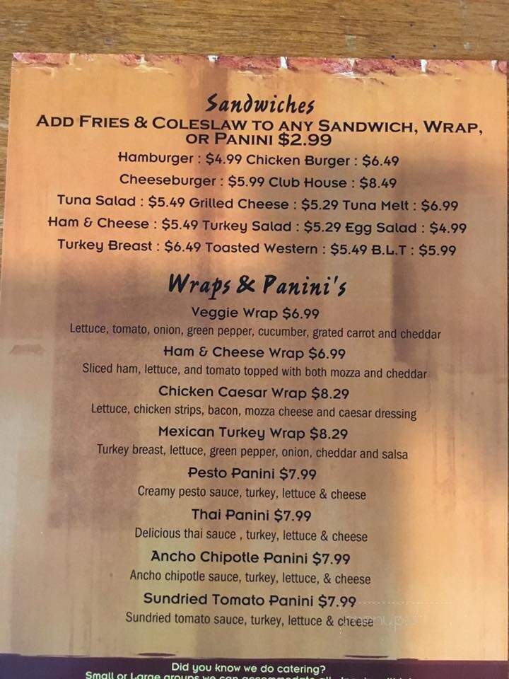 Old Warehouse Restaurant & Lounge - Amherst, NS menu_pic