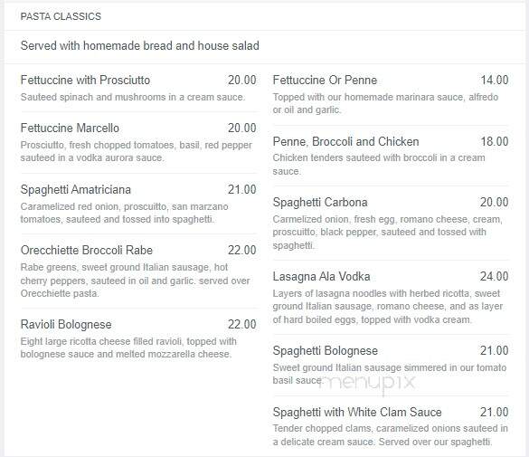Bellini's Restaurant - North Conway, NH menu_pic