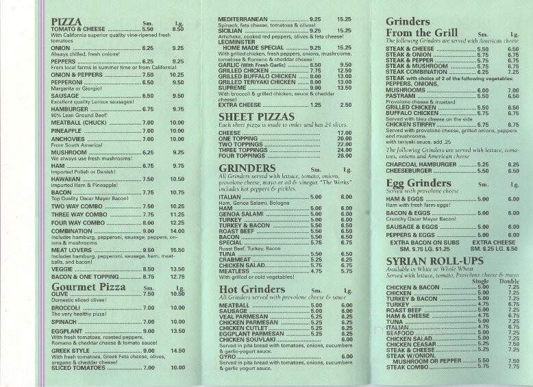 Leominster House Of Pizza - Leominster, MA menu_pic