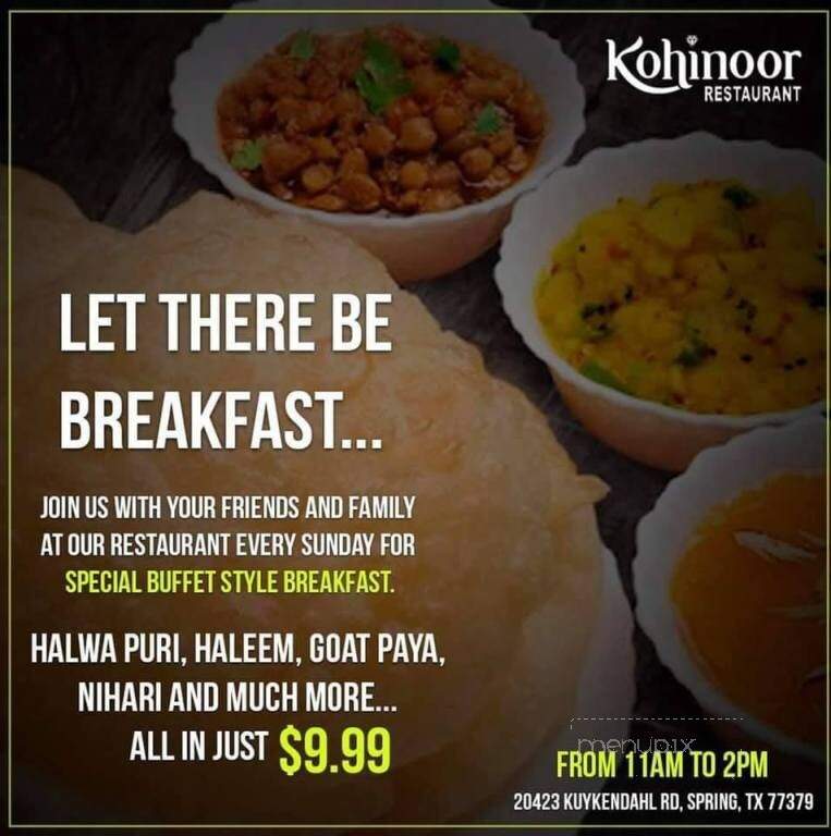 Kohinoor Indo Pak Restaurant - Spring, TX