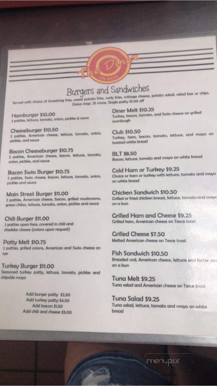 The Diner on Main - Bagdad, AZ menu_pic