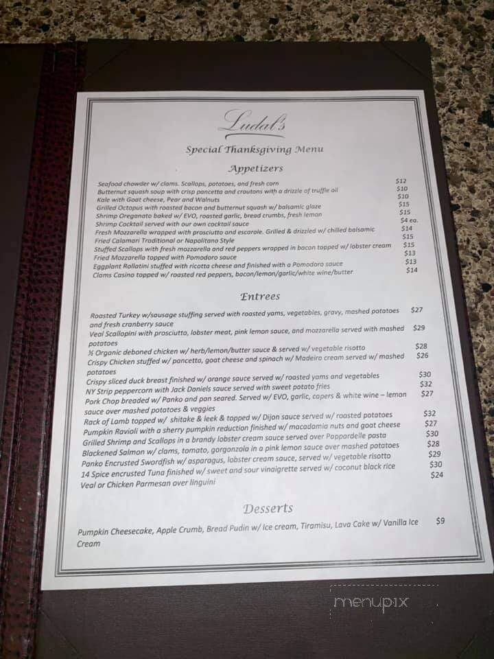 Ludal Italian Restaurant - North Haven, CT menu_pic