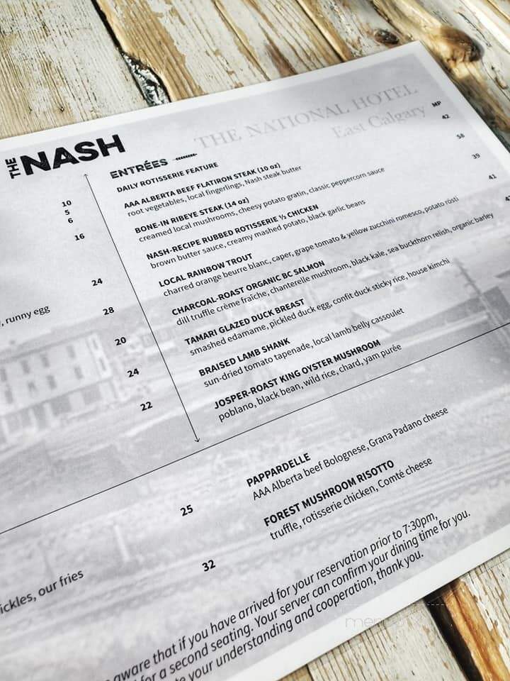 The Nash - Calgary, AB menu_pic
