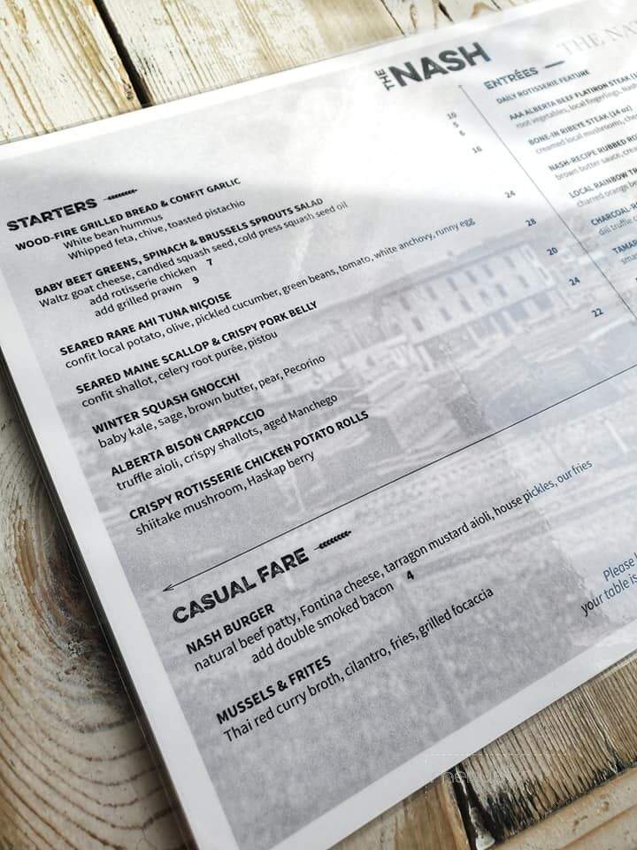 The Nash - Calgary, AB menu_pic