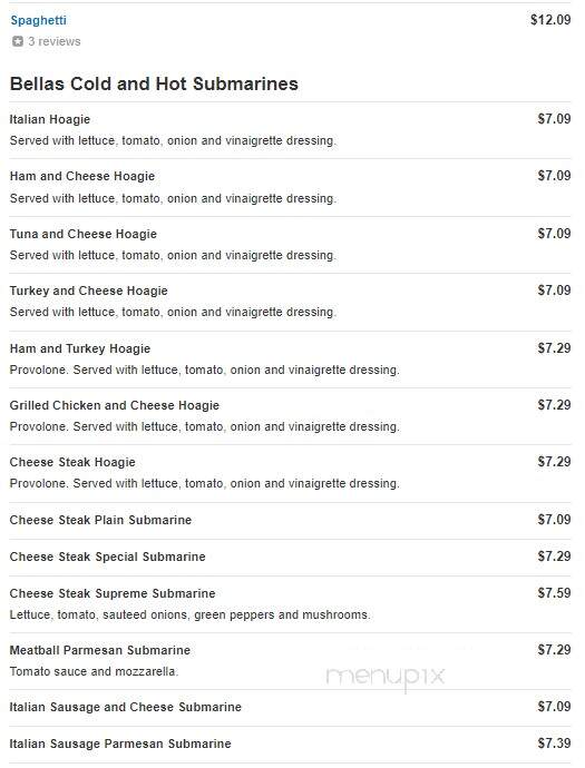 Bella Italia - Richmond, VA menu_pic