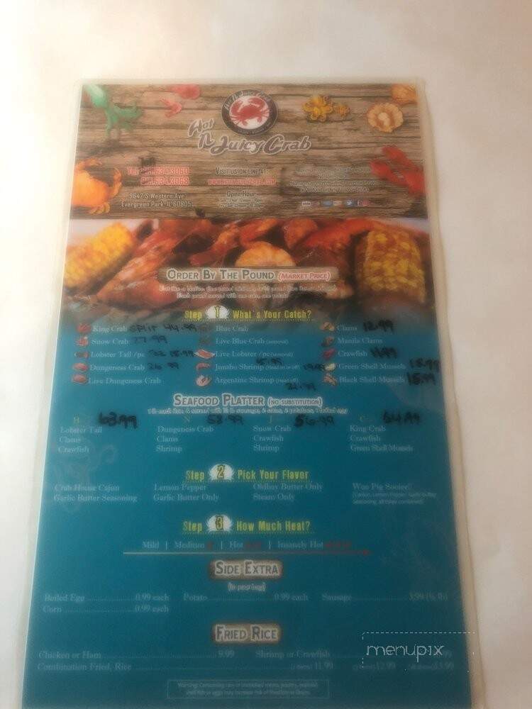 Hot N Juicy Crab - Evergreen Park, IL menu_pic