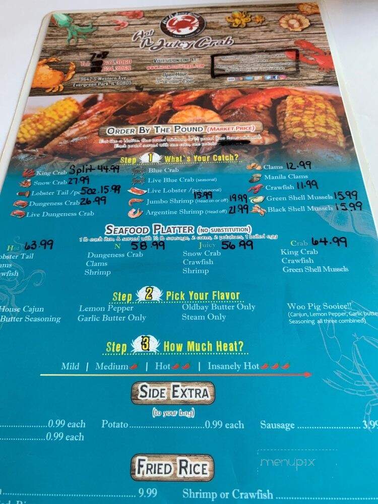 Hot N Juicy Crab - Evergreen Park, IL menu_pic