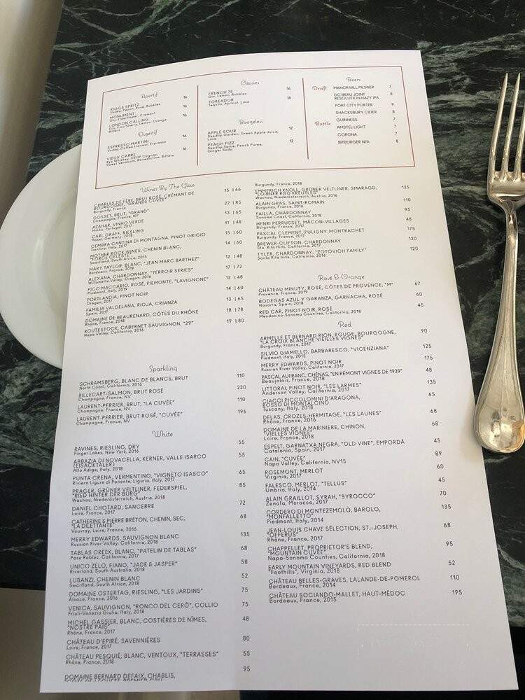 Cafe Riggs - Washington, DC menu_pic