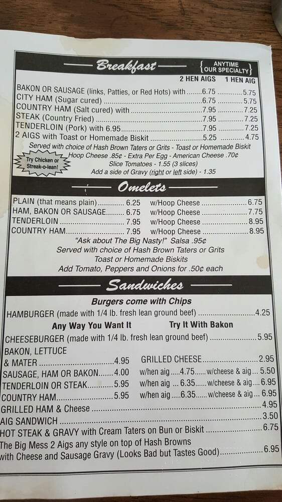 Jerry's Country Kitchen - Carrollton, GA menu_pic
