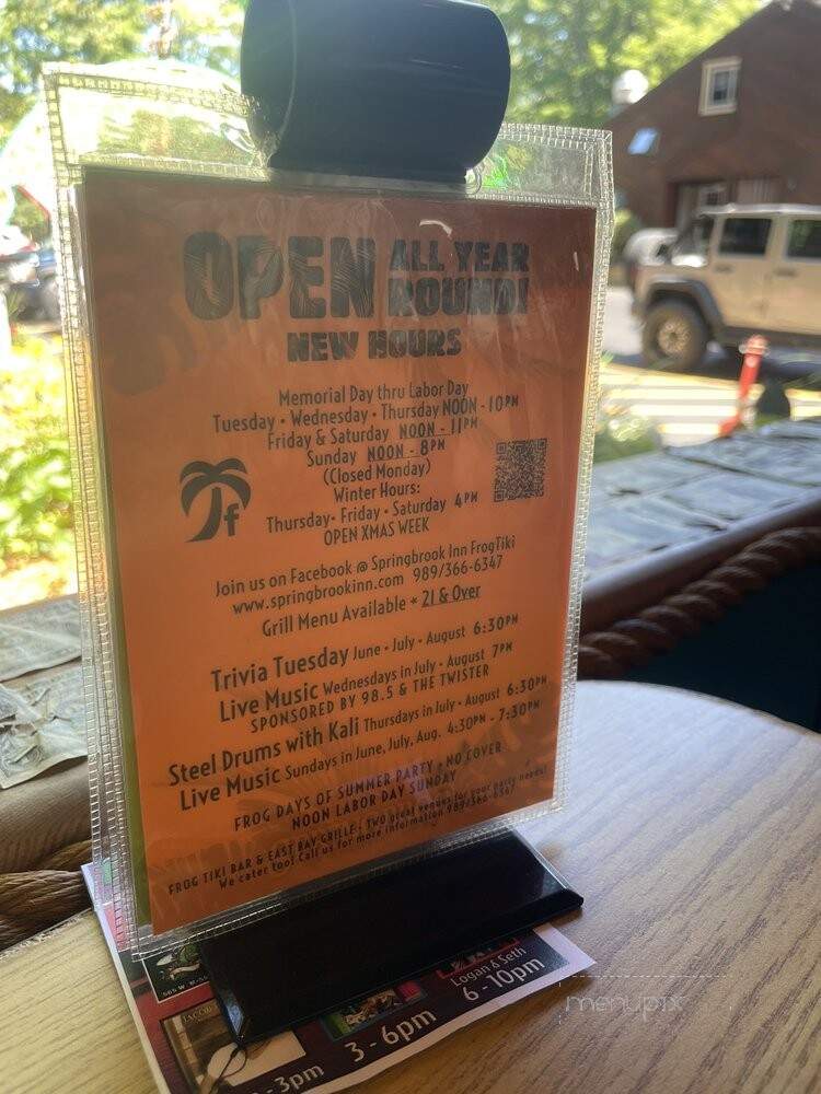 Frog Tiki Bar - Prudenville, MI menu_pic