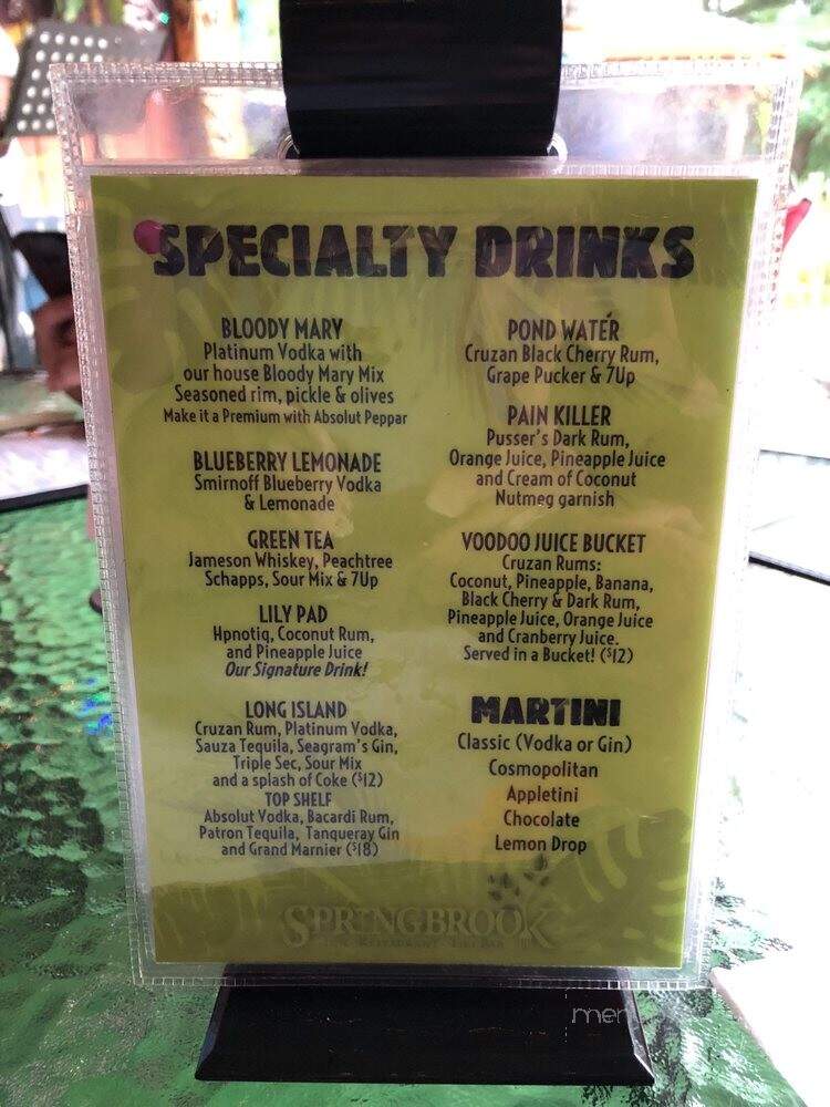 Frog Tiki Bar - Prudenville, MI menu_pic