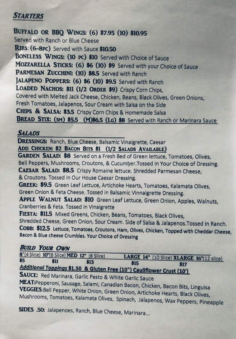 Rollin Dough Pizza - San Andreas, CA menu_pic