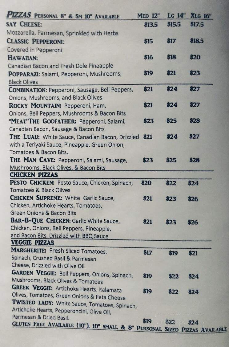 Rollin Dough Pizza - San Andreas, CA menu_pic