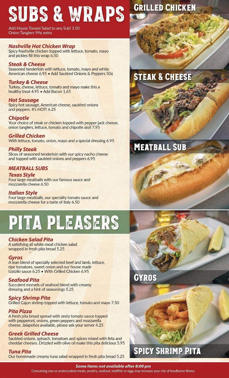 Texas Hot Lunch - Kane, PA menu_pic