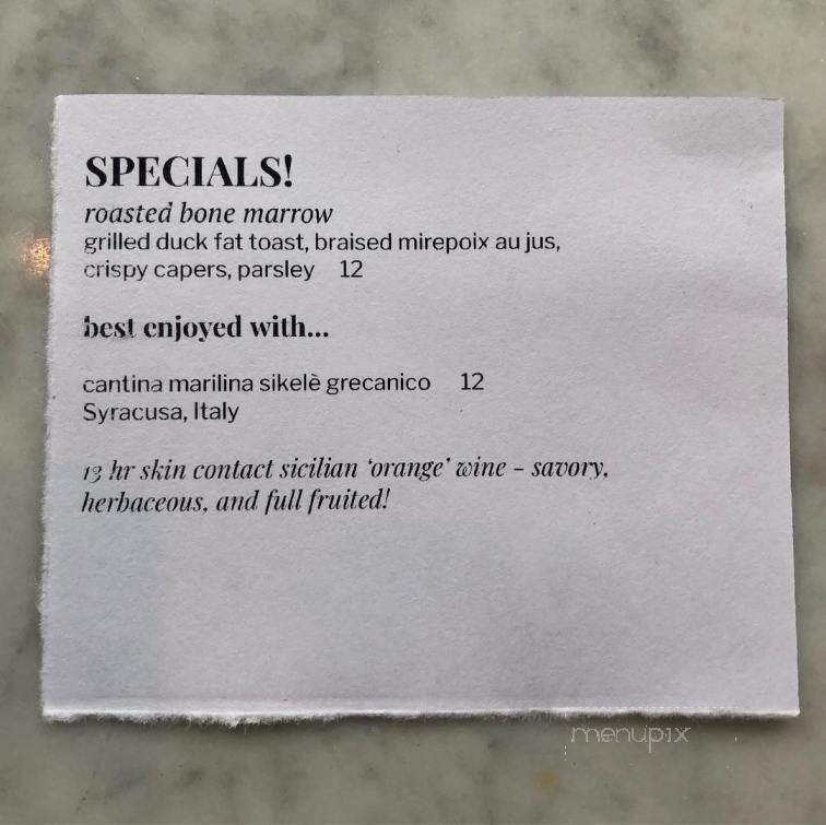 Bywater - Warren, RI menu_pic