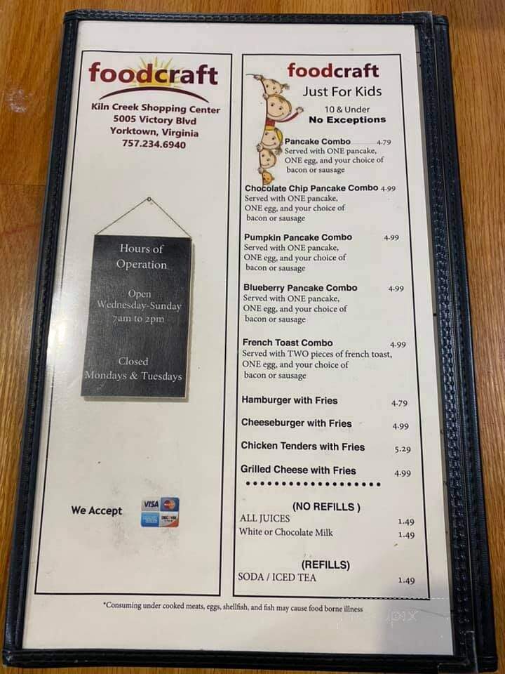 Food Craft - Yorktown, VA menu_pic