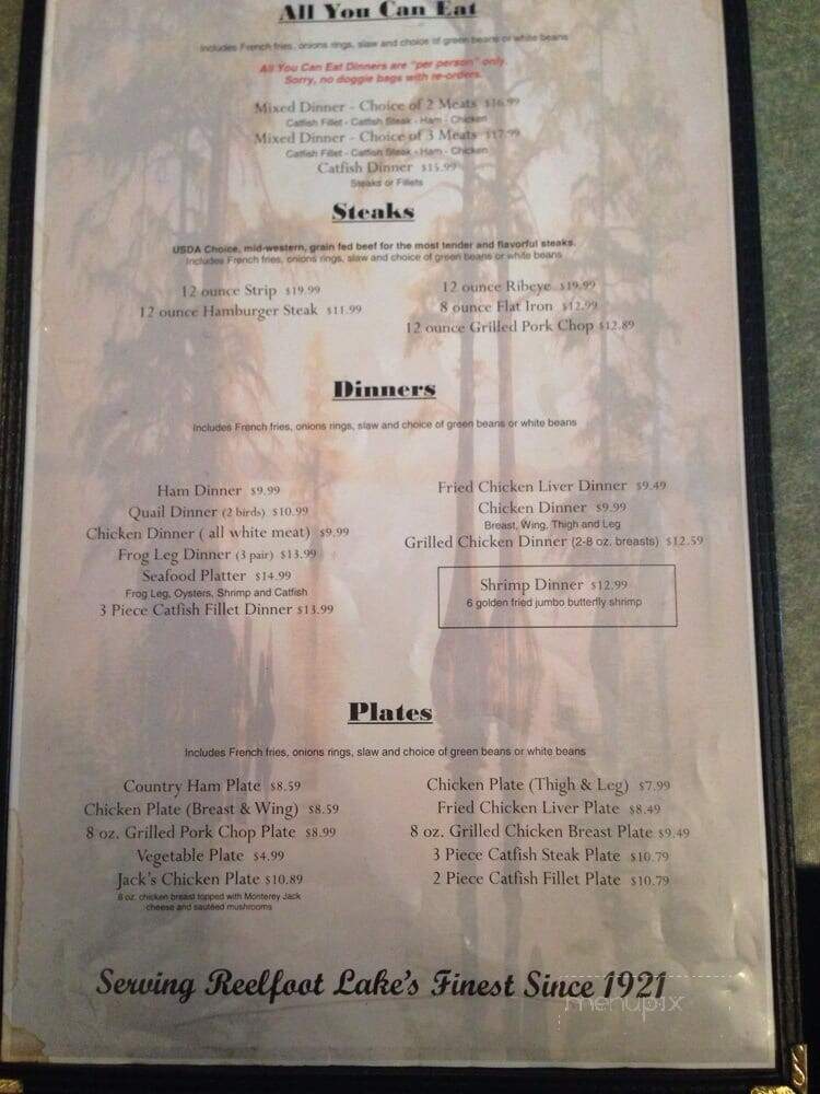 Boyette's Dining Room - Tiptonville, TN menu_pic
