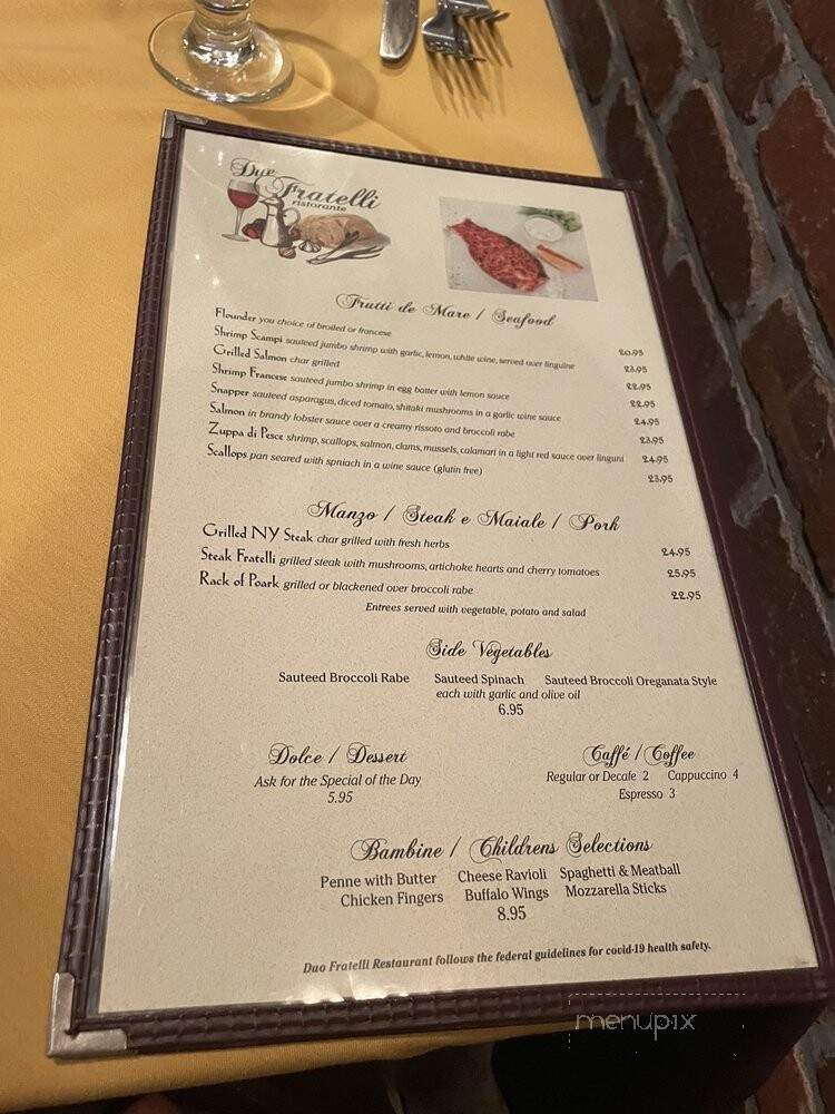 Due Fratelli - Hawthorne, NJ menu_pic