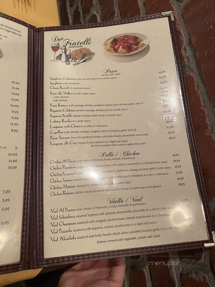 Due Fratelli - Hawthorne, NJ menu_pic